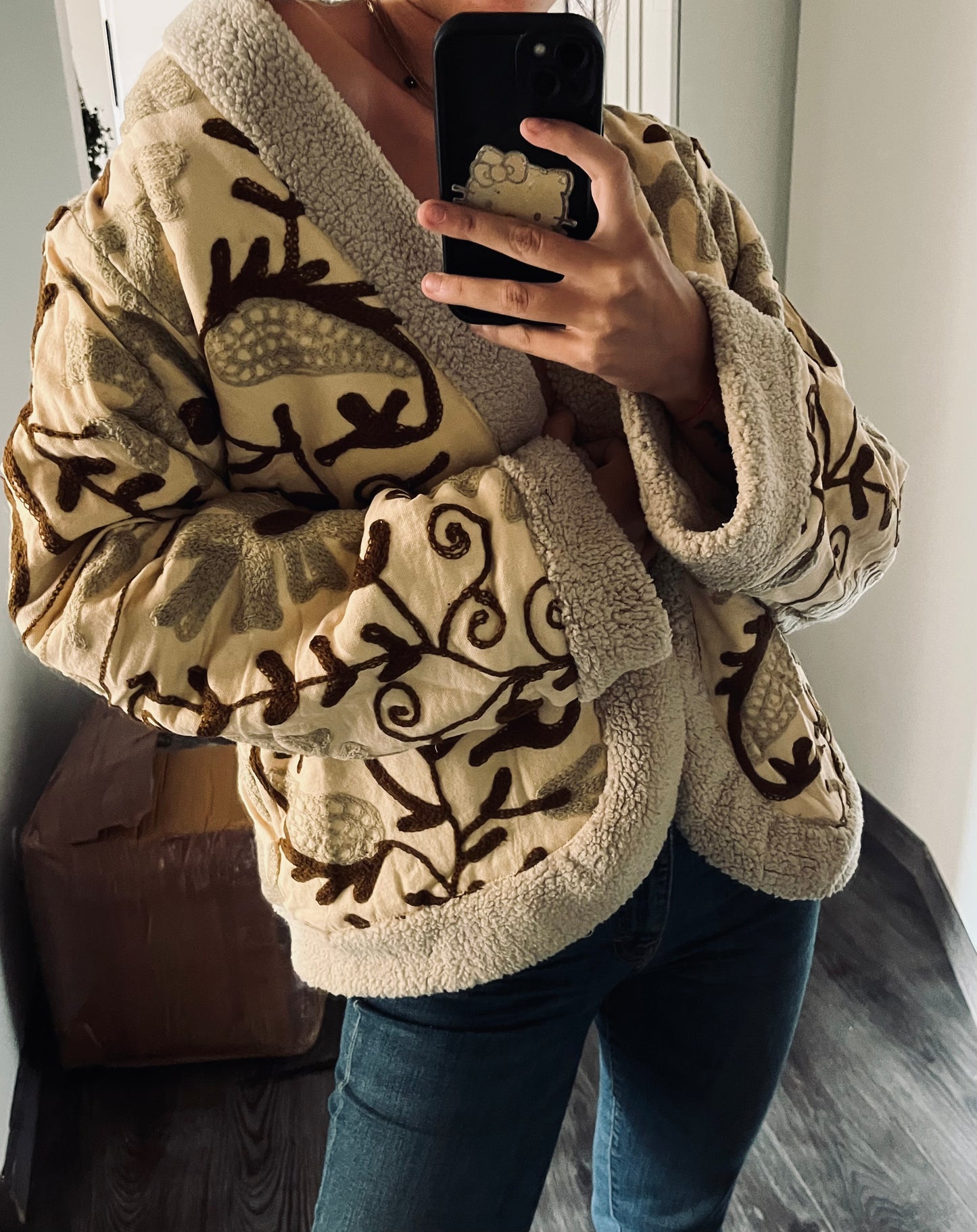 Suzani jacket beige