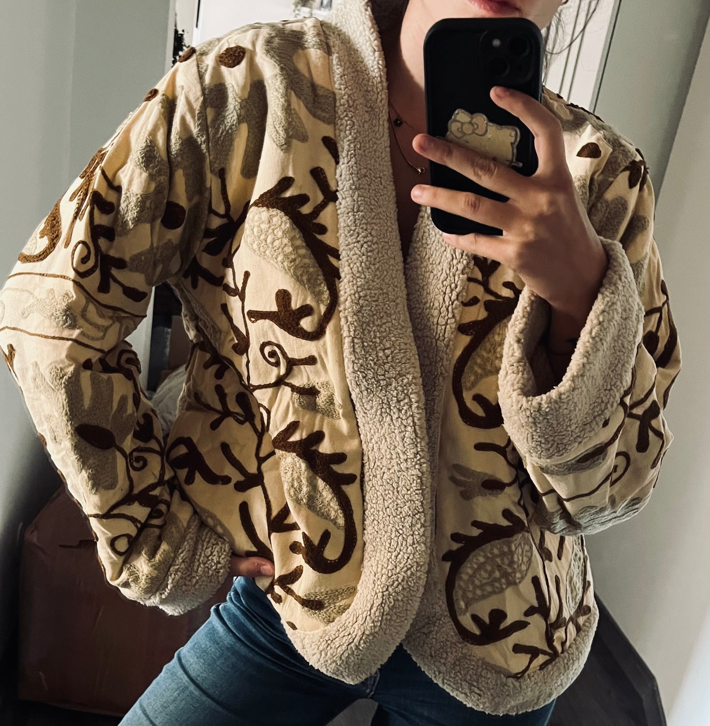 Suzani jacket beige